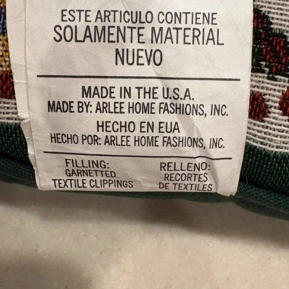 Vintage Arlee Home‎ Fashions Baby's First Christmas Tapestry Pillow ~9x12 USA